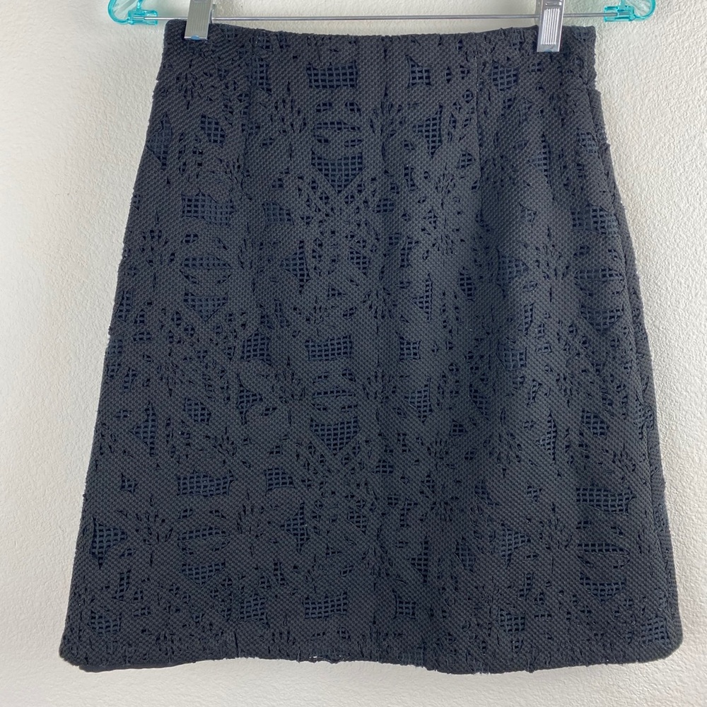 Rebecca Taylor black lace classic skirt Size 2